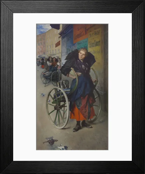 Framed Print : The Milkmaid from Salzburg Green market Framed Print : The Milkmaid from Salzburg Green market