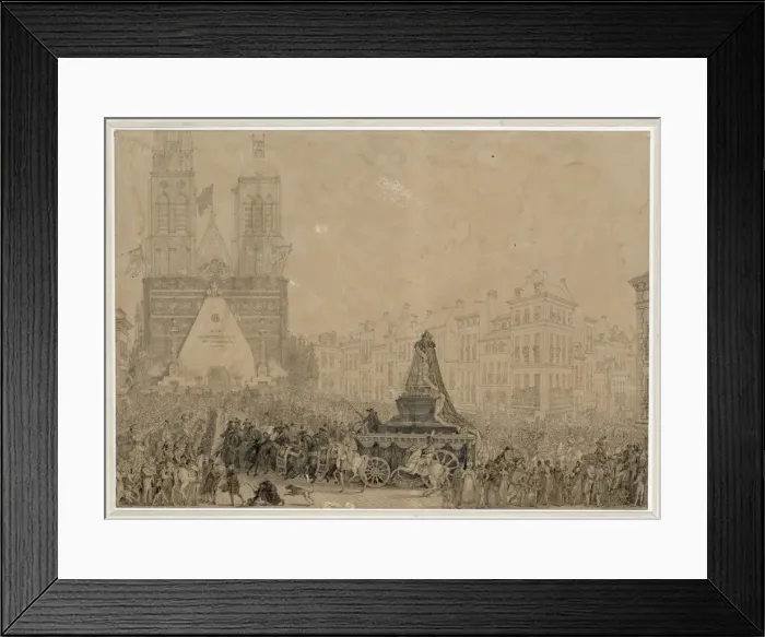 Framed Print : Arrival of the funeral procession with the remains of Louis XVI and Marie-Antoinette in Saint-Denis Framed Print : Arrival of the funeral procession with the remains of Louis XVI and Marie-Antoinette in Saint-Denis