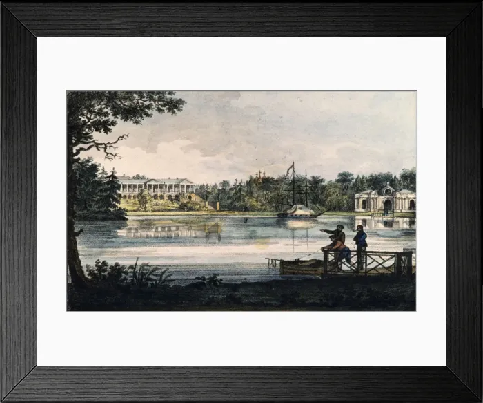 Framed Print : Cameron Gallery at the Catherine Palace in Tsarskoye Selo, ca 1820. Artist: Langer, Valerian Platonovich (1799-after 1870) Framed Print : Cameron Gallery at the Catherine Palace in Tsarskoye Selo, ca 1820. Artist: Langer, Valerian Platonovich (1799-after 1870)