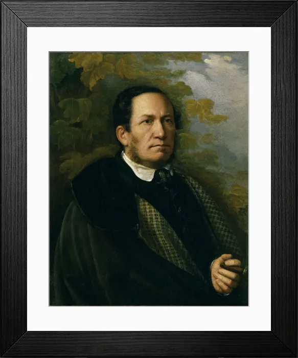 Framed Print : Portrait of Valeryan Zhadovsky, 1843. Artist: Lavrov, Nikolai Andreevich (1820-1875) Framed Print : Portrait of Valeryan Zhadovsky, 1843. Artist: Lavrov, Nikolai Andreevich (1820-1875)