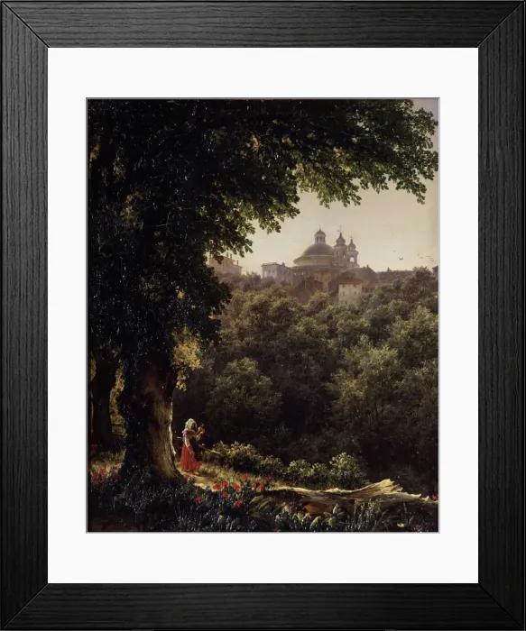 Framed Print : Ariccia near Rome, 1836. Artist: Lebedev, Mikhail Ivanovich (1811-1837) Framed Print : Ariccia near Rome, 1836. Artist: Lebedev, Mikhail Ivanovich (1811-1837)