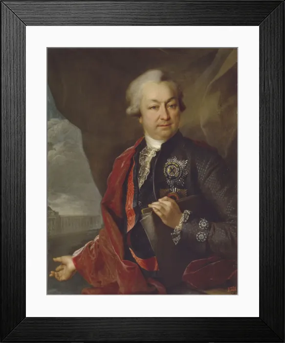 Framed Print : Portrait of the Count Ivan Ivanovich Shuvalov (1727-1797), 1790. Artist: Levitsky, Dmitri Grigorievich (1735-1822) Framed Print : Portrait of the Count Ivan Ivanovich Shuvalov (1727-1797), 1790. Artist: Levitsky, Dmitri Grigorievich (1735-1822)