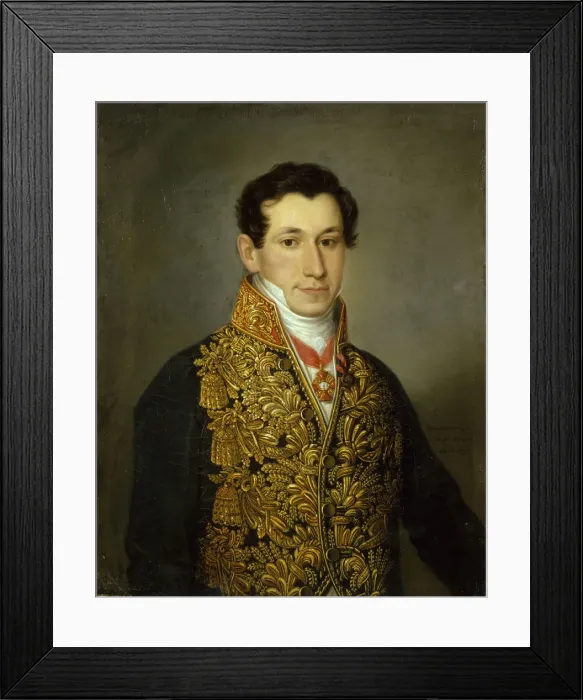 Framed Print : Portrait of Grigory Mitusov (1795-1871), 1826. Artist: Levitsky, Dmitri Grigorievich (1735-1822) Framed Print : Portrait of Grigory Mitusov (1795-1871), 1826. Artist: Levitsky, Dmitri Grigorievich (1735-1822)