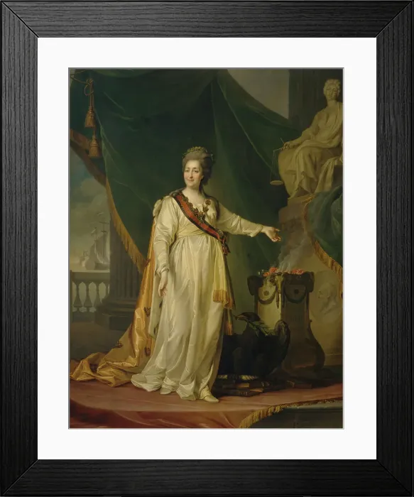 Framed Print : Catherine II as Legislator in the Temple of the Goddess of Justice, 1783. Artist: Levitsky, Dmitri Grigorievich (1735-1822) Framed Print : Catherine II as Legislator in the Temple of the Goddess of Justice, 1783. Artist: Levitsky, Dmitri Grigorievich (1735-1822)