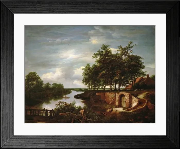 Framed Print : River Landscape with Cellar Entrance Framed Print : River Landscape with Cellar Entrance