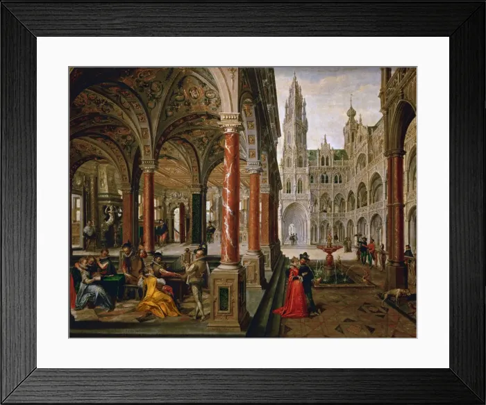 Framed Print : Palace with musicians Framed Print : Palace with musicians