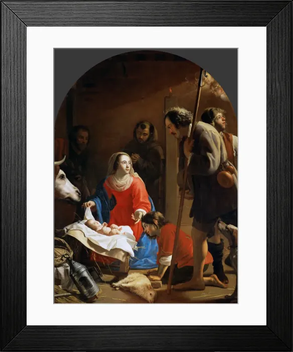 Framed Print : The Adoration of the Shepherds with Saint Francis of Assisi