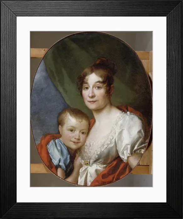 Framed Print : Portrait of Countess Ekaterina Alexandrovna Shakhovskaya (1777-1846) with Daughter, 1807. Artist: Levitsky, Dmitri Grigorievich (1735-1822) Framed Print : Portrait of Countess Ekaterina Alexandrovna Shakhovskaya (1777-1846) with Daughter, 1807. Artist: Levitsky, Dmitri Grigorievich (1735-1822)