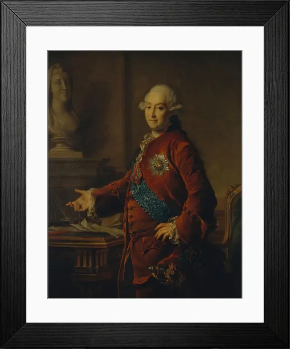 Framed Print : Portrait of Vice-Chancellor Prince Alexander Mikhaylovich Golitsyn (1723-1807), 1772. Artist: Levitsky, Dmitri Grigorievich (1735-1822) Framed Print : Portrait of Vice-Chancellor Prince Alexander Mikhaylovich Golitsyn (1723-1807), 1772. Artist: Levitsky, Dmitri Grigorievich (1735-1822)
