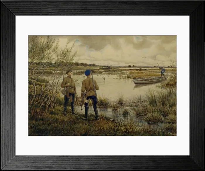 Framed Print : Returning from the hunting, 1937. Artist: Lissner, Ernest Ernestovich (1874-1941) Framed Print : Returning from the hunting, 1937. Artist: Lissner, Ernest Ernestovich (1874-1941)