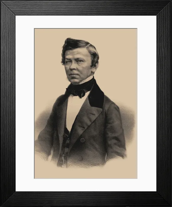 Framed Print : Portrait of the poet Vladimir Grigoryevich Benediktov (1807-1873), 1870. Artist: Lushev, Andrey Mikhaylovich (1822-?) Framed Print : Portrait of the poet Vladimir Grigoryevich Benediktov (1807-1873), 1870. Artist: Lushev, Andrey Mikhaylovich (1822-?)