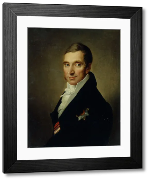 Framed Print : Portrait of the Physician Johann-Georg von Ruehl (1768-1846), 1823. Artist: Luchaninov, Ivan Vasilyevich (1781-1824) Framed Print : Portrait of the Physician Johann-Georg von Ruehl (1768-1846), 1823. Artist: Luchaninov, Ivan Vasilyevich (1781-1824)