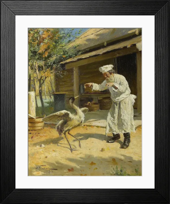 Framed Print : Dancing Crane, 1897. Artist: Makovsky, Alexander Vladimirovich (1869-1924) Framed Print : Dancing Crane, 1897. Artist: Makovsky, Alexander Vladimirovich (1869-1924)