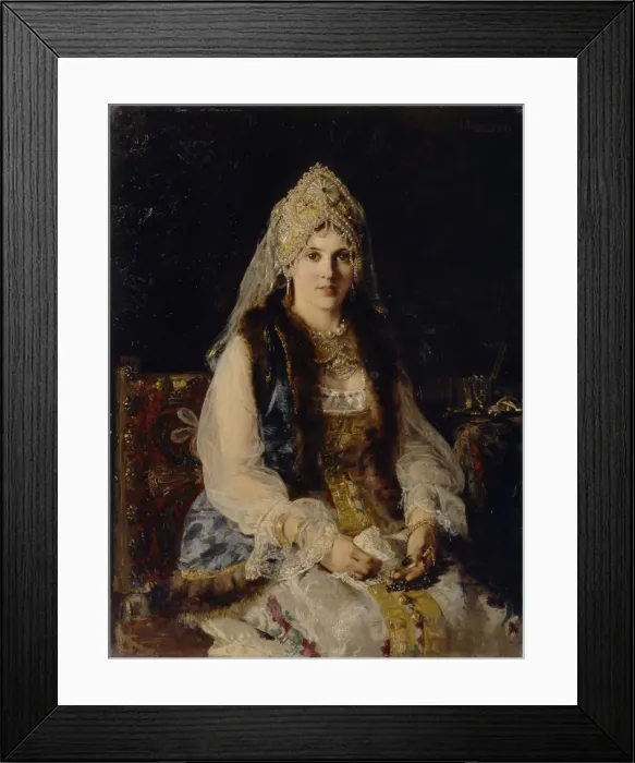 Framed Print : Boyars Wife, 1880. Artist: Makovsky, Konstantin Yegorovich (1839-1915) Framed Print : Boyars Wife, 1880. Artist: Makovsky, Konstantin Yegorovich (1839-1915)
