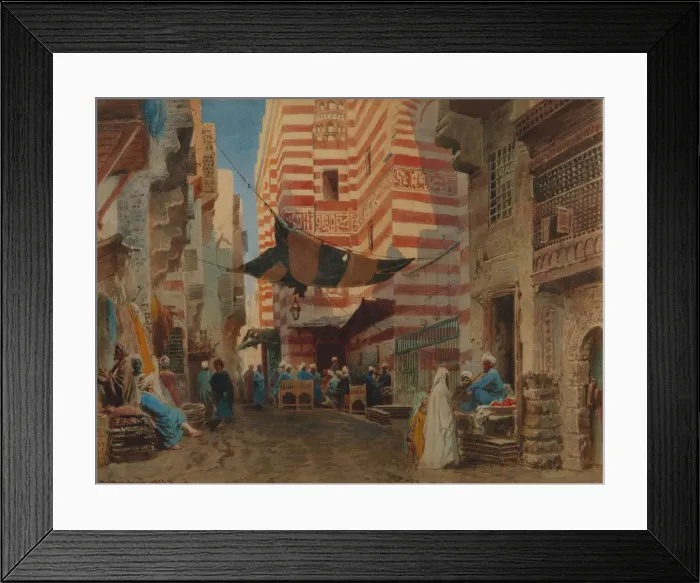 Framed Print : On the Street of Cairo, 1873. Artist: Makovsky, Konstantin Yegorovich (1839-1915) Framed Print : On the Street of Cairo, 1873. Artist: Makovsky, Konstantin Yegorovich (1839-1915)