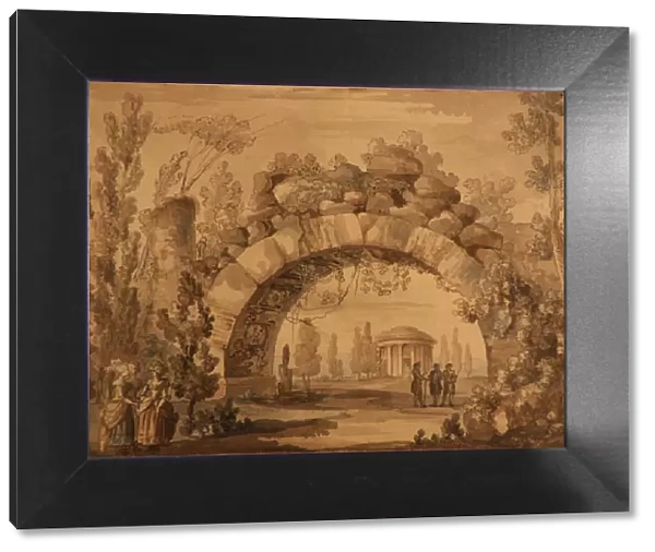 Park Landscape With An Arch, 1800s