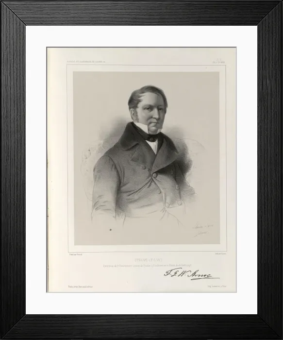 Framed Print : Friedrich Georg Wilhelm (Vasily Yakovlevich) von Struve (1793-1864), c. 1850 Framed Print : Friedrich Georg Wilhelm (Vasily Yakovlevich) von Struve (1793-1864), c. 1850