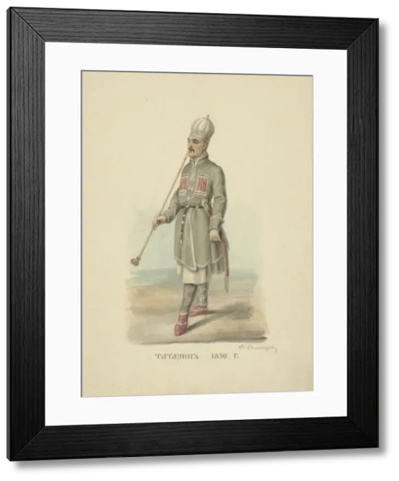 Framed Print : Tatar Man of 1830 (From the series Clothing of the Russian state), 1869 Framed Print : Tatar Man of 1830 (From the series Clothing of the Russian state), 1869