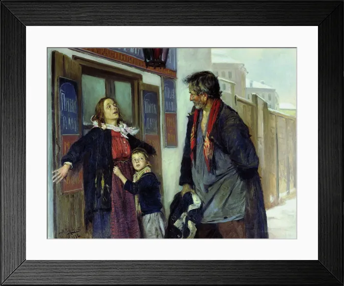 Framed Print : I don t let in!, 1892. Artist: Makovsky, Vladimir Yegorovich (1846-1920) Framed Print : I don t let in!, 1892. Artist: Makovsky, Vladimir Yegorovich (1846-1920)