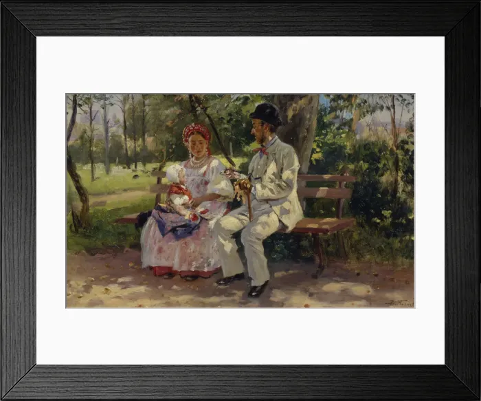 Framed Print : On the Boulevard, 1894. Artist: Makovsky, Vladimir Yegorovich (1846-1920) Framed Print : On the Boulevard, 1894. Artist: Makovsky, Vladimir Yegorovich (1846-1920)