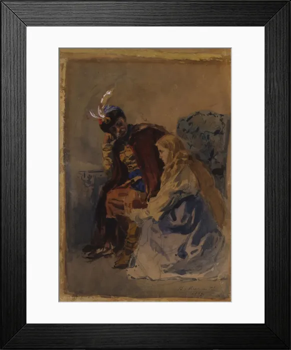 Framed Print : Mazepa with Maria, 1892. Artist: Makovsky, Vladimir Yegorovich (1846-1920) Framed Print : Mazepa with Maria, 1892. Artist: Makovsky, Vladimir Yegorovich (1846-1920)