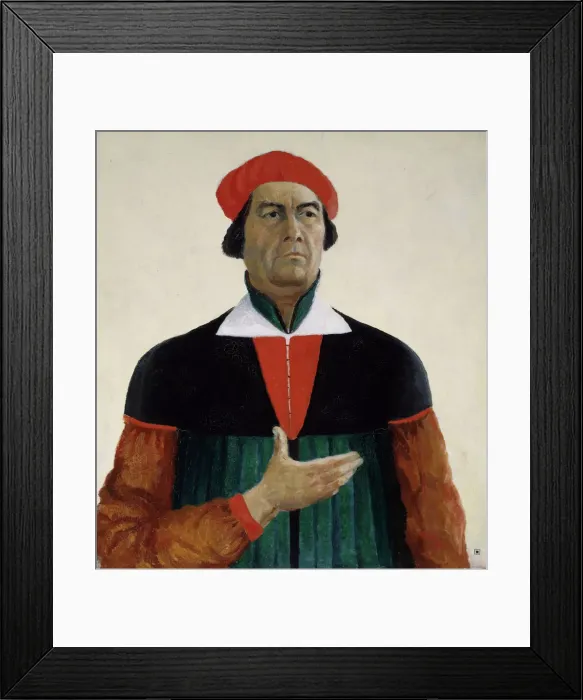 Framed Print : Self-portrait, 1933. Artist: Malevich, Kasimir Severinovich (1878-1935) Framed Print : Self-portrait, 1933. Artist: Malevich, Kasimir Severinovich (1878-1935)