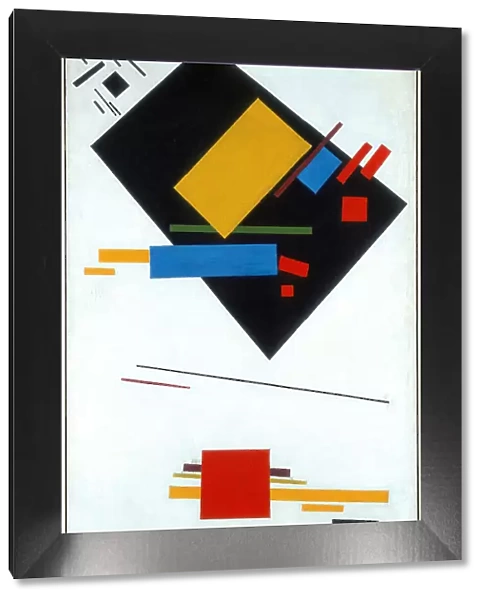 Suprematist painting (Black Trapezoid and Red Square), 1915. Artist: Malevich, Kasimir Severinovich (1878-1935)