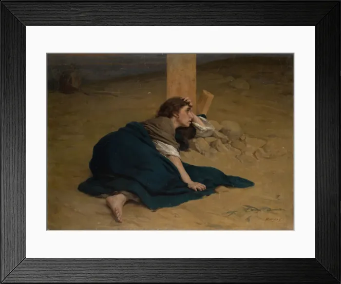 Framed Print : By the Cross. Artist: Maniser, Genrich Matveyevich (1847-1925) Framed Print : By the Cross. Artist: Maniser, Genrich Matveyevich (1847-1925)
