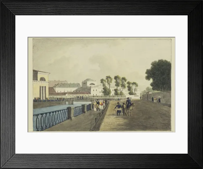 Framed Print : The Apraksin House at the Fontanka River, 1821-1822. Artist: Martynov, Andrei Yefimovich (1768-1826) Framed Print : The Apraksin House at the Fontanka River, 1821-1822. Artist: Martynov, Andrei Yefimovich (1768-1826)