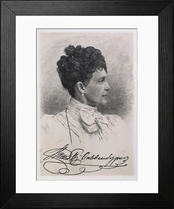 Framed Print : Portrait of Princess Eugenia Maximilianovna of Leuchtenberg (1845-1925), 1900s. Artist: Mate (Mathe), Vasily Vasilyevich (1856-1917) Framed Print : Portrait of Princess Eugenia Maximilianovna of Leuchtenberg (1845-1925), 1900s. Artist: Mate (Mathe), Vasily Vasilyevich (1856-1917)