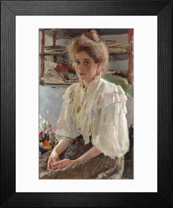 Framed Print : Portrait of Maria Yakovlevna Lvova (1864-1955), nee Simonovich, 1895 Framed Print : Portrait of Maria Yakovlevna Lvova (1864-1955), nee Simonovich, 1895