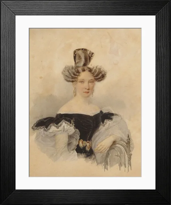 Framed Print : Portrait of Countess Sofia Alexeevna Lvova (1811-1883), nee Perovskaya, 1830s Framed Print : Portrait of Countess Sofia Alexeevna Lvova (1811-1883), nee Perovskaya, 1830s