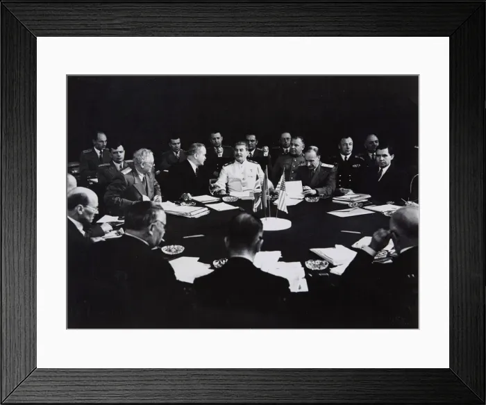 Framed Print : Stalin at the Potsdam Conference, July 1945, 1945 Framed Print : Stalin at the Potsdam Conference, July 1945, 1945