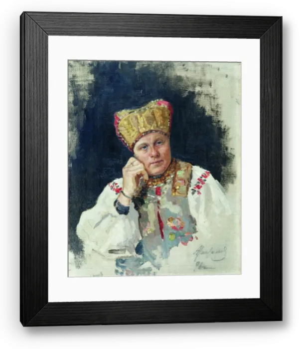 Framed Print : Russian peasant, 1896. Artist: Maximov, Vasili Maximovich (1844-1911) Framed Print : Russian peasant, 1896. Artist: Maximov, Vasili Maximovich (1844-1911)