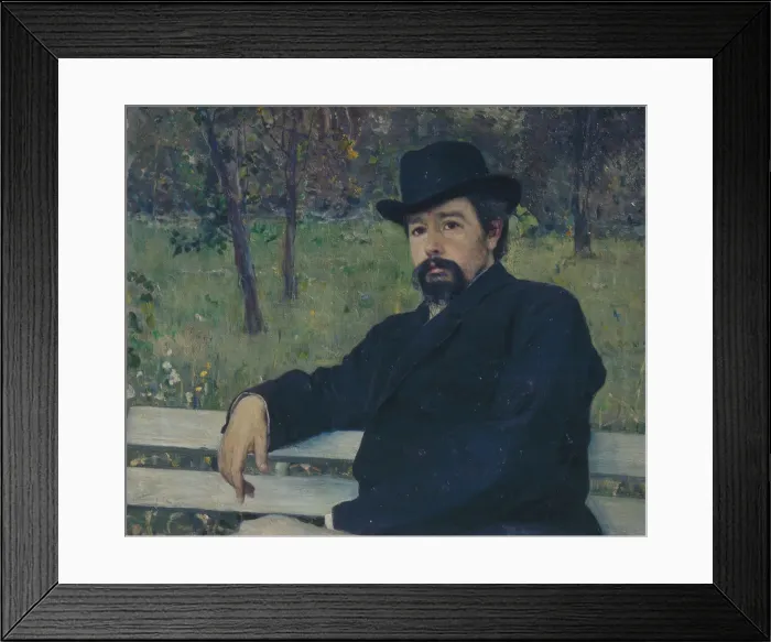Framed Print : Portrait of the painter Nikolai Alexandrovich Yaroshenko (1846-1898), 1897. Artist: Nesterov, Mikhail Vasilyevich (1862-1942)