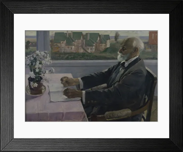 Framed Print : Portrait of the physiologist, psychologist, and physician Ivan P. Pavlov (1849-1936), 1935. Artist: Nesterov, Mikhail Vasilyevich (1862-1942) Framed Print : Portrait of the physiologist, psychologist, and physician Ivan P. Pavlov (1849-1936), 1935. Artist: Nesterov, Mikhail Vasilyevich (1862-1942)