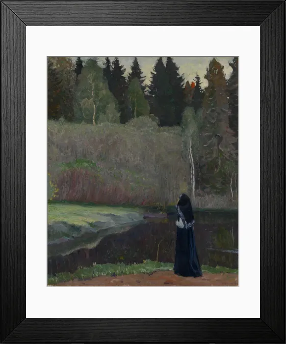 Framed Print : The Nightingale is Singing, 1918. Artist: Nesterov, Mikhail Vasilyevich (1862-1942) Framed Print : The Nightingale is Singing, 1918. Artist: Nesterov, Mikhail Vasilyevich (1862-1942)