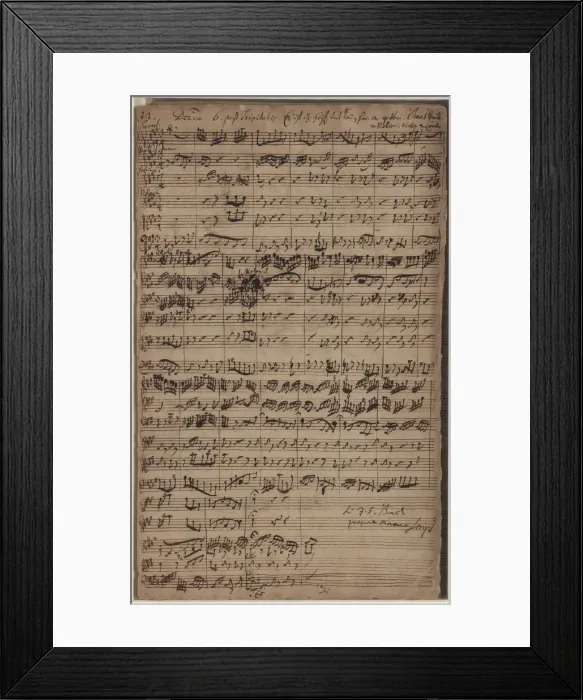 Framed Print : Autograph manuscript of the Cantata Es ist das Heil uns kommen her (BWV 9), 1731 Framed Print : Autograph manuscript of the Cantata Es ist das Heil uns kommen her (BWV 9), 1731