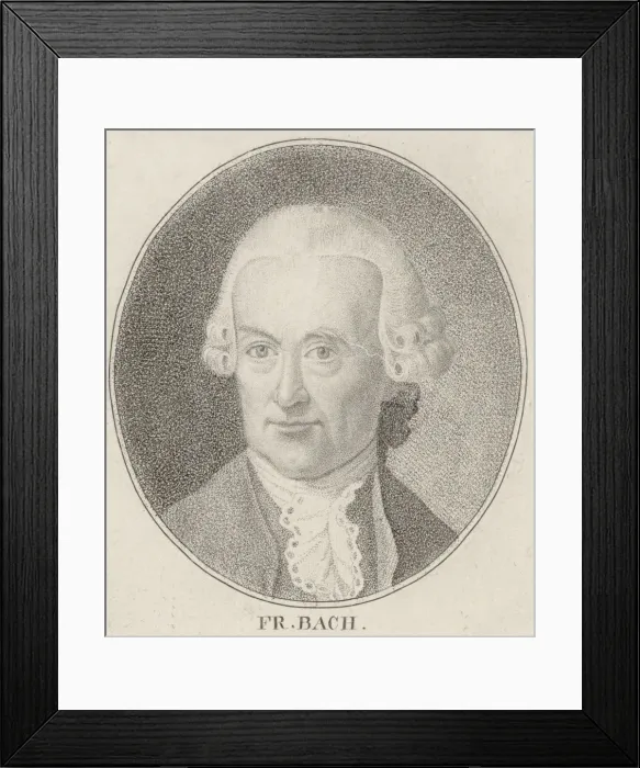 Framed Print : Portrait of Wilhelm Friedemann Bach (1710-1784), Second Half of the 18th cen