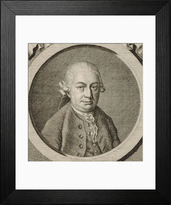 Framed Print : Portrait of Carl Philipp Emanuel Bach (1714-1788), 18th century Framed Print : Portrait of Carl Philipp Emanuel Bach (1714-1788), 18th century