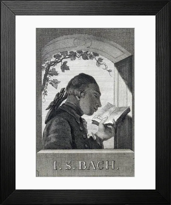Framed Print : Johann Sebastian Bach the Younger (1748-1778), 1791 Framed Print : Johann Sebastian Bach the Younger (1748-1778), 1791