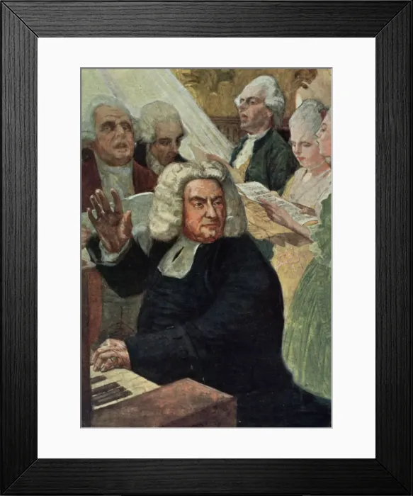 Framed Print : Johann Sebastian Bach at the organ Framed Print : Johann Sebastian Bach at the organ