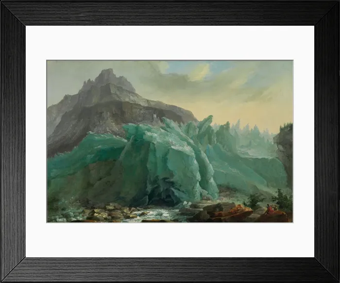 Framed Print : Lower Grindelwald Glacier, with the Lutschine River and Mettenberg, 1774 Framed Print : Lower Grindelwald Glacier, with the Lutschine River and Mettenberg, 1774