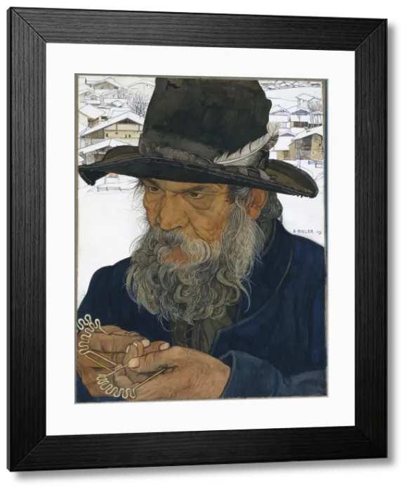 Framed Print : Nailer in Granois, 1909 Framed Print : Nailer in Granois, 1909