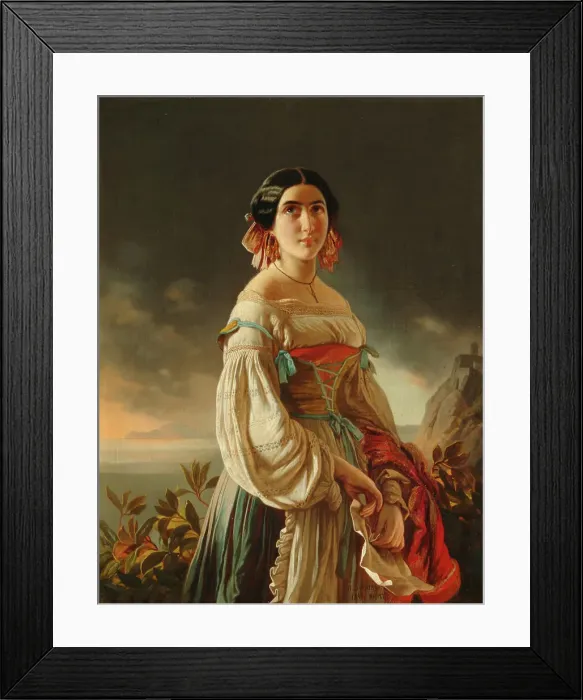 Framed Print : Portrait of Princess Lina Gagarina, 1847. Artist: Orlov, Pimen Nikitich (1812-1863) Framed Print : Portrait of Princess Lina Gagarina, 1847. Artist: Orlov, Pimen Nikitich (1812-1863)