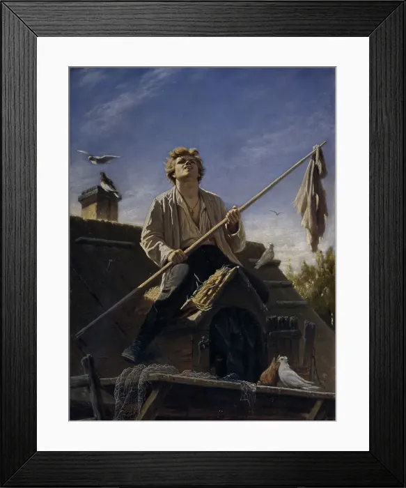 Framed Print : A pigeon fancier, 1874. Artist: Perov, Vasili Grigoryevich (1834-1882) Framed Print : A pigeon fancier, 1874. Artist: Perov, Vasili Grigoryevich (1834-1882)