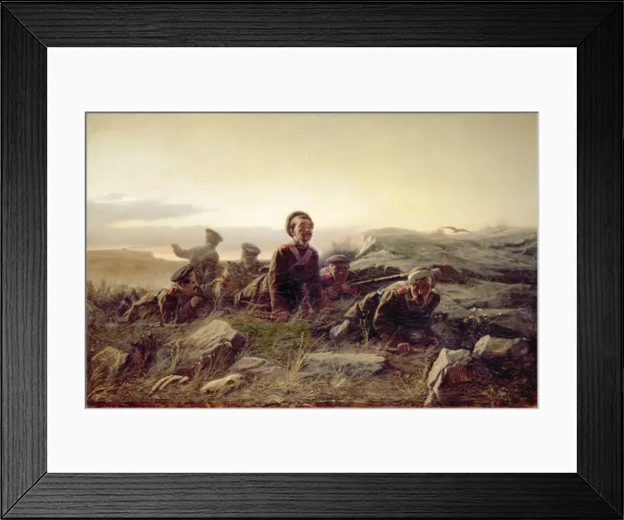 Framed Print : Plastuns at Sevastopol, 1874. Artist: Perov, Vasili Grigoryevich (1834-1882) Framed Print : Plastuns at Sevastopol, 1874. Artist: Perov, Vasili Grigoryevich (1834-1882)