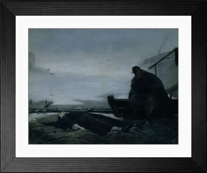 Framed Print : The Drowned, Mid of 1860s. Artist: Perov, Vasili Grigoryevich (1834-1882) Framed Print : The Drowned, Mid of 1860s. Artist: Perov, Vasili Grigoryevich (1834-1882)