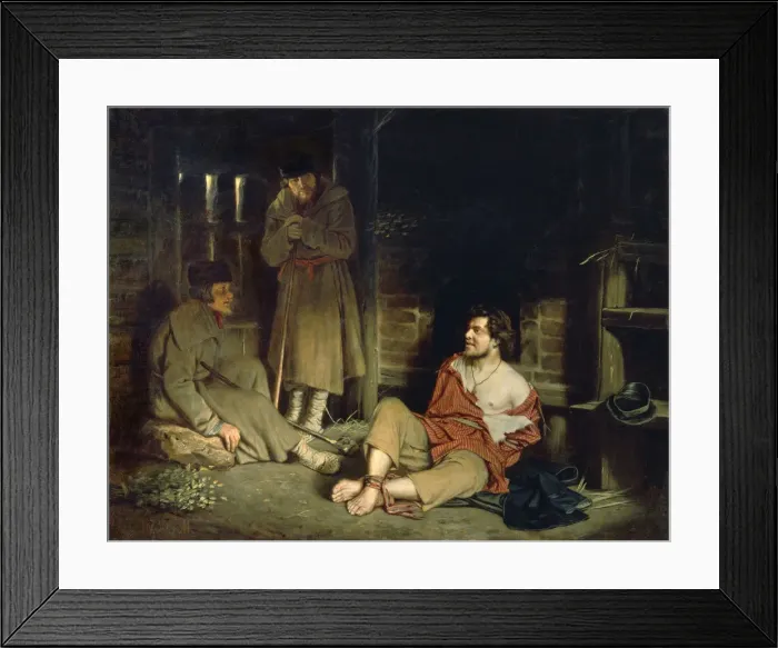 Framed Print : An Arrant Knave (Arrested person), 1873. Artist: Perov, Vasili Grigoryevich (1834-1882) Framed Print : An Arrant Knave (Arrested person), 1873. Artist: Perov, Vasili Grigoryevich (1834-1882)