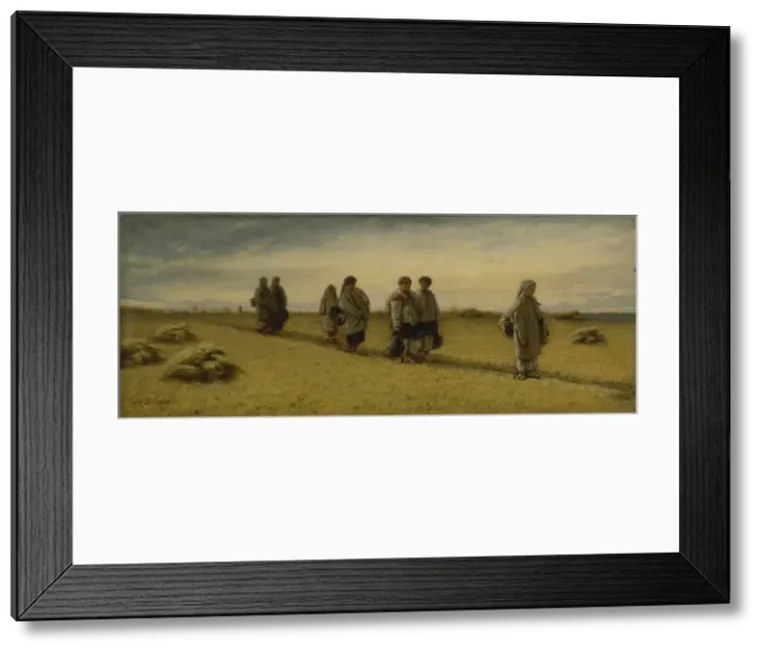 Framed Print : The Return of the Reapers from the Field in the Ryazan province, 1874. Artist: Perov, Vasili Grigoryevich (1834-1882) Framed Print : The Return of the Reapers from the Field in the Ryazan province, 1874. Artist: Perov, Vasili Grigoryevich (1834-1882)